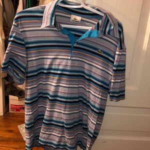 Lacoste Striped Collared T-shirt
